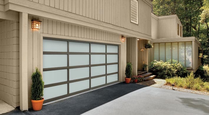 Amarr Vista full-view frosted glass garage door